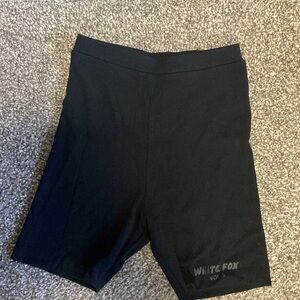 White fox biker shorts